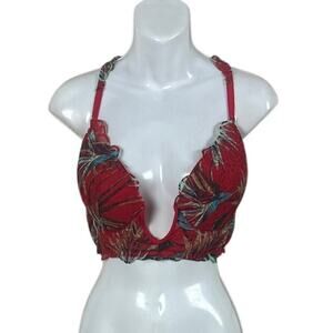 PINK Victoria’s Secret Red Floral Bra size L